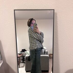 Zara Cropped Flannel Top